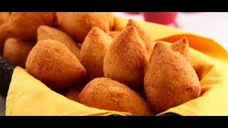 Coxinha de mandioca aipim  dicas de como fritar da forma correta para não estourar suas coxinhas [upl. by Orton28]