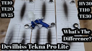 Devilbiss Tekna Gti Pro Lite TE10 TE20 T110 HV30 HV25 TE25 TE30 Air Caps Whats The Difference [upl. by Orelia]