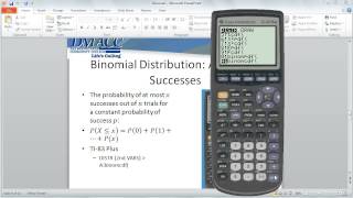 Binomial Probabilities using TI83 Plus and Excel [upl. by Nahtnanhoj]