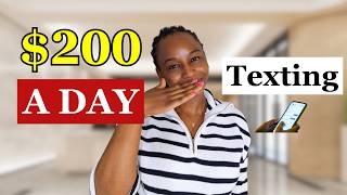 Make US200 A DAY to CHAT Online Texting on This Website  Chat Online Jobs [upl. by Eclud]