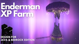 ENDERMAN XP FARM  Aesthetic Minecraft tutorial  Java amp Bedrock 120 [upl. by Anidal]