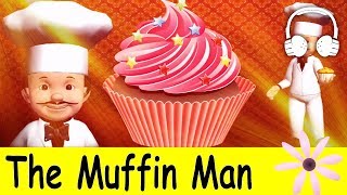 The Muffin Man  Family Sing Along  Muffin Songs [upl. by Nahtnamas]