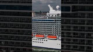 Sky Princess Leaving Port stunningdrone port crusing ships sea sailing trip fun sun sand [upl. by Aunson]