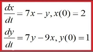 Solve simultaneous differential eqns dxdt  7xyx02 dydt7y9xy01 [upl. by Ennaihs]