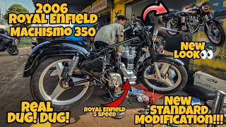 Royal Enfield 2006 Machismo 350 with New Standard 350 Body Kit Modification  Real DUG DUG MxK [upl. by Arjun]