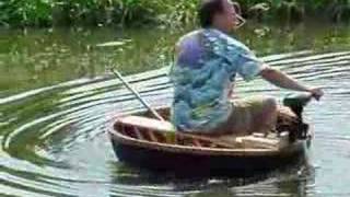 Fun with a Coracle on The back waters of the Ouse [upl. by Alie]