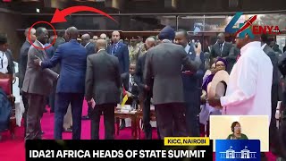 WATCH RAILA ODINGA LIGHT MOMENTS WITH PRESIDENT RUTO AND AFRICAN PRESIDENTS AT KICC [upl. by Arelus]