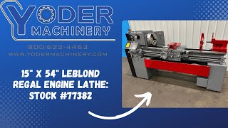 15quot X 54quot LEBLOND REGAL ENGINE LATHE STOCK 77382 [upl. by Kirt]