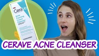 CERAVE ACNE FOAMING CREAM CLEANSER REVIEW DR DRAY [upl. by Pepillo480]