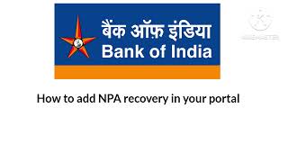 NPA recovery loanrecovery NPA recovery How tag NPA recovery from bank of India [upl. by Ecinna697]