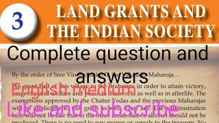 Land grants and the Indian society complete notes Class 9 History chapter 3Segaz studies [upl. by Stets]