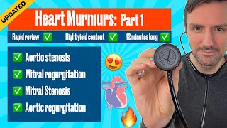 Heart murmurs for beginners 🔥 🔥 🔥 Aortic amp Mitral stenosis Aortic amp mitral regurgitation [upl. by Aissenav]