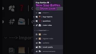 New Slap Battles Glove Leak [upl. by Niotna]