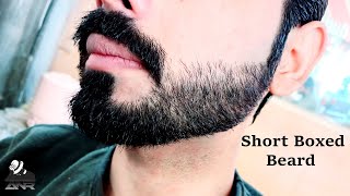 Short Boxed Beard  How To Trim Your Medium Beard 🔥✂️ [upl. by Sanbo]