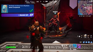 Fortnite  Purchase Services From Mephisto WEEK 9 Quests Challenges [upl. by Zoes585]