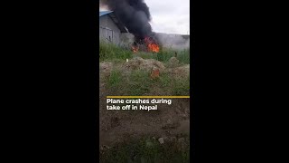 Plane crashes during take off in Nepal  AJ shorts [upl. by Grunenwald]