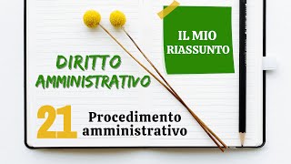 Diritto Amministrativo  Capitolo 21 procedimento amministrativo [upl. by Willy]