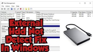 How To Fix External Hard disk not Detect in Windows Very Easy Method Repair External HDD  Fix Error [upl. by Tija]