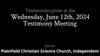 Testimonies from the Wednesday June 12th 2024 Meeting [upl. by Hurst]