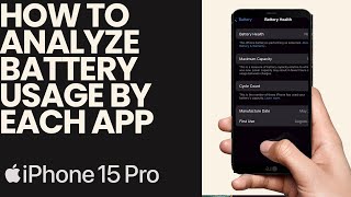 How to Analyze Battery Usage by each Applications on the iPhone [upl. by Jacobson]