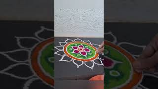 Simple Round shape Rangoli ✨ [upl. by Fem]