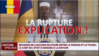 puissant dicours de Mahamat Deby pour Expliquer la rupture de laccord de defense avec la France [upl. by Anawot57]