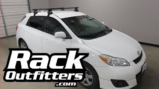 Toyota Matrix with Thule SquareBar Traverse Roof Rack Crossbars [upl. by Figone]