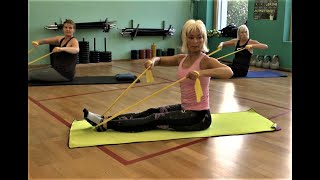 Pilates 50 min mit dem Theraband Resistance Band Pilates Workout [upl. by Nrev381]