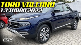 NOVA FIAT TORO VOLCANO 13 TURBO FLEX 2022 DETALHES DA VERSÃO INTERMEDIÁRIA AZUL JAZZ Fast Car View [upl. by Idaf]