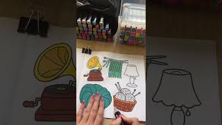 ASMR Coloring with markers 🎨 [upl. by Eadnus]