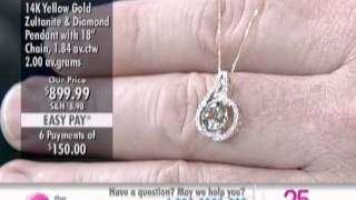 14K Gold 7mm Zultanite amp Diamond Pendant with Chain at The Shopping Channel 458572 [upl. by Hoover797]