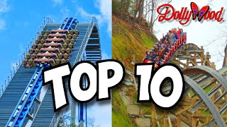 Top 10 BEST Roller Coasters at Dollywood 2024 [upl. by Lusty891]