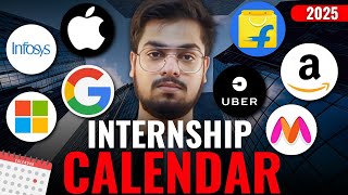 Internship Calendar 2025  When Do Companies Hire for OFF CAMPUS Internships [upl. by Auehsoj199]