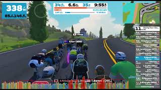 Attack  Chasing Tour  Chasing Red  Stage 5  Watopia  Fondo Bambino 2022  Cat B  Zwift [upl. by Aikyn]