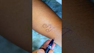 M letter new type of tattoos 🤣 mletter shorts new tattoos [upl. by Kciredec]