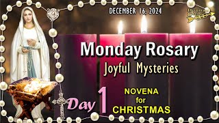 MONDAY Rosary🌹JOYFUL Mysteries CHRISTMAS NOVENA Day 1 DECEMBER 16 2024 Holy Rosary ADVENT Week 3 [upl. by Gypsie]