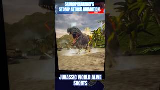 Saurophaganax’s Stomp Attack Animation  Jurassic World Alive Shorts [upl. by Sirraj]