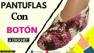 Tejiendo Pantuflas o Babuchas con un Cuadro a Crochet  Tejidos a Ganchillos [upl. by Lleihsad]