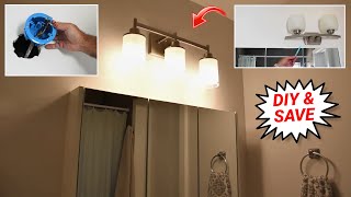 How To Move An OffCenter Wall Mounted Light Fixture And Repair The Drywall [upl. by Kcireddor]