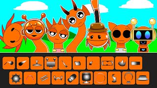 Incredibox Sprunki  Incredibox Sprunki All Orange Oren Version  Incredibox Sprunki Animation [upl. by Ocimad264]