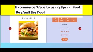 E commerce Website using Spring Boot  Buysell the Food Free Source Code [upl. by Ikin601]