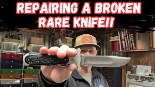 Repairing a Broken Blade of a Rare USA MADE Marbles Hunting Knife [upl. by Murton]