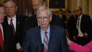 Watch Sen Mitch McConnell appears to freeze during presser [upl. by Lorrad]