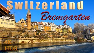 The Town Bremgarten is a Pearl on the Reuss river Switzerland 🇨🇭Walk on the Promenade [upl. by Ivad]