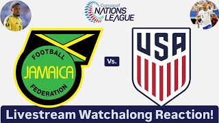 Jamaica Vs United States 202425 CONCACAF Nations League Quarterfinals Live Watchalong Reaction [upl. by Bary]