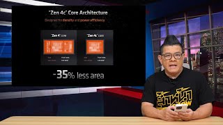 AMD เปิดตัวคอร์ซีพียูชนิดใหม่ Zen 4c ทำงานคล้ายพีคอร์และอีคอร์ของ intel แต่ได้ประสิทธิภาพดีกว่า [upl. by Savadove138]