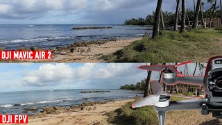 DJI FPV VS DJI MAVIC AIR 2 Comparison Footage [upl. by Onnem43]