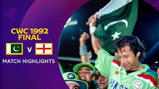 Cricket World Cup 1992 Final Pakistan v England  Match Highlights [upl. by Rilda]