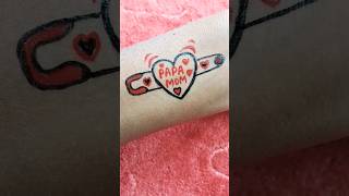 Papa tattoo design❤️ trending viral ytshorts satisfying shortvideo tattoo tatooart papa maa [upl. by Oidale]