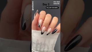 Day 2quotModern Terrazzo Autumn 🍂🖤quottrendingshorts nails nailart ytshorts frenchnails blacknails [upl. by Ahsinal]